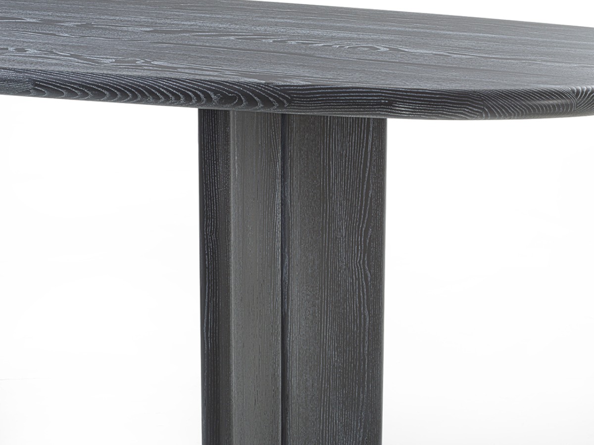 Riva 1920 Medialuna Table Pigmented Ash Without Knots Grey