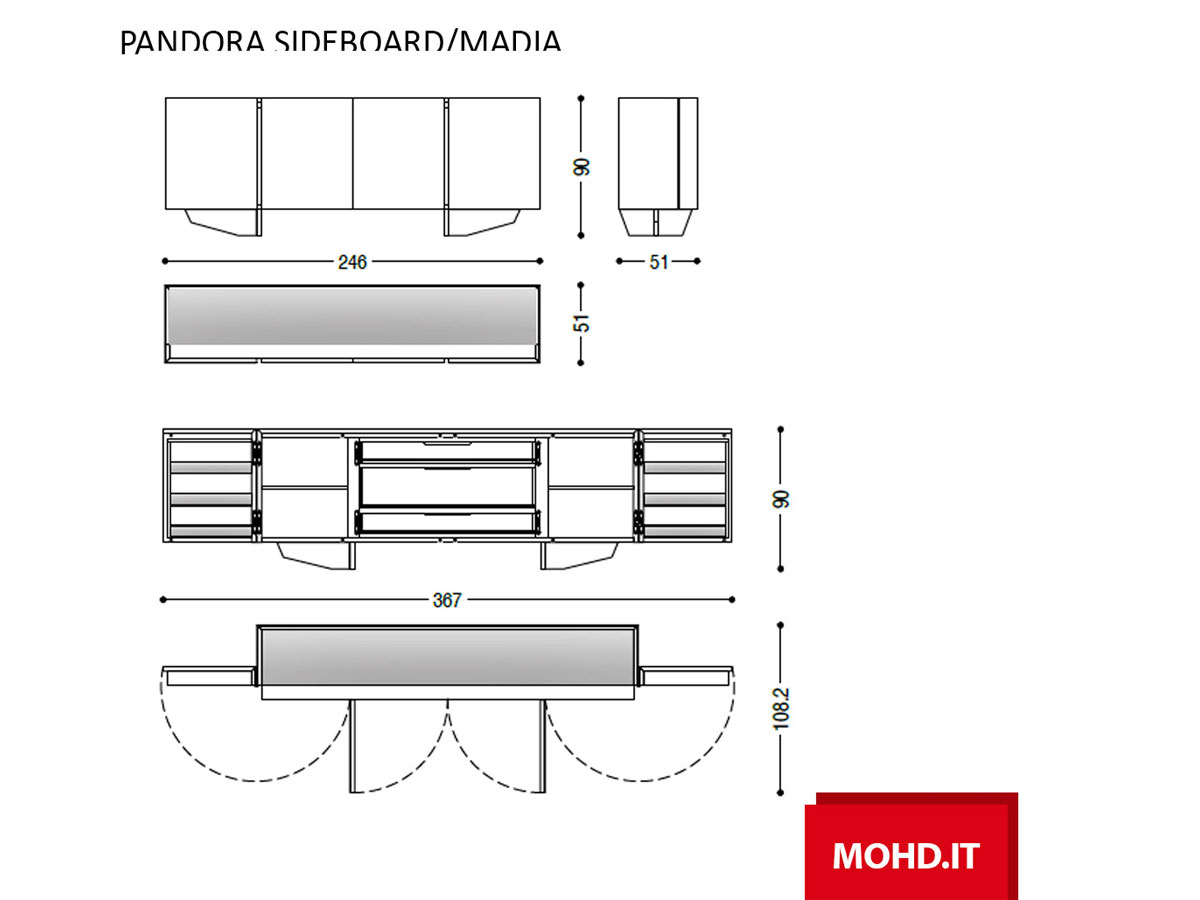 Riva 1920 Pandora Sideboard