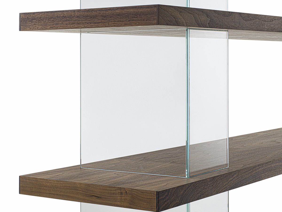 Riva 1920 Parentesi Modular Bookcase Walnut Without Knots