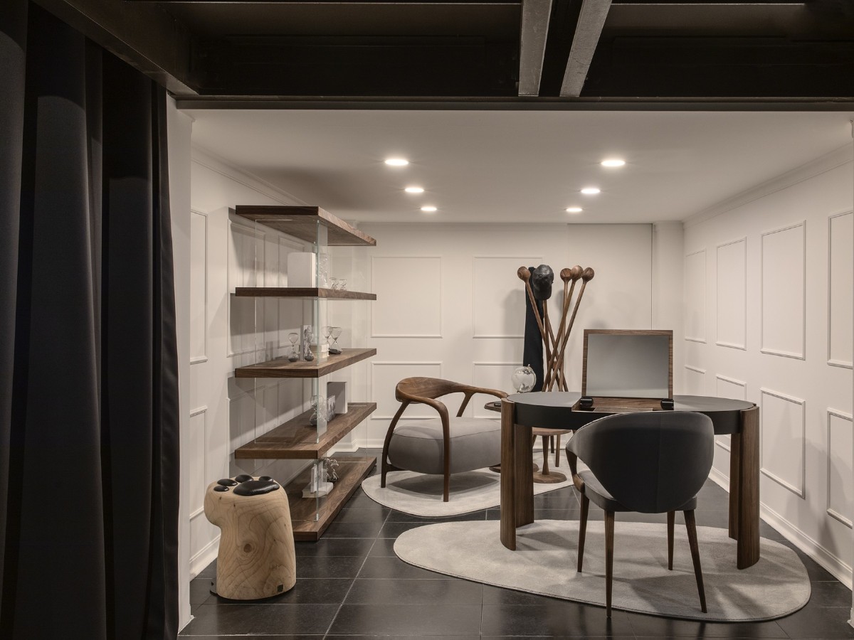 Riva 1920 Parentesi Modular Bookcase Walnut Without Knots