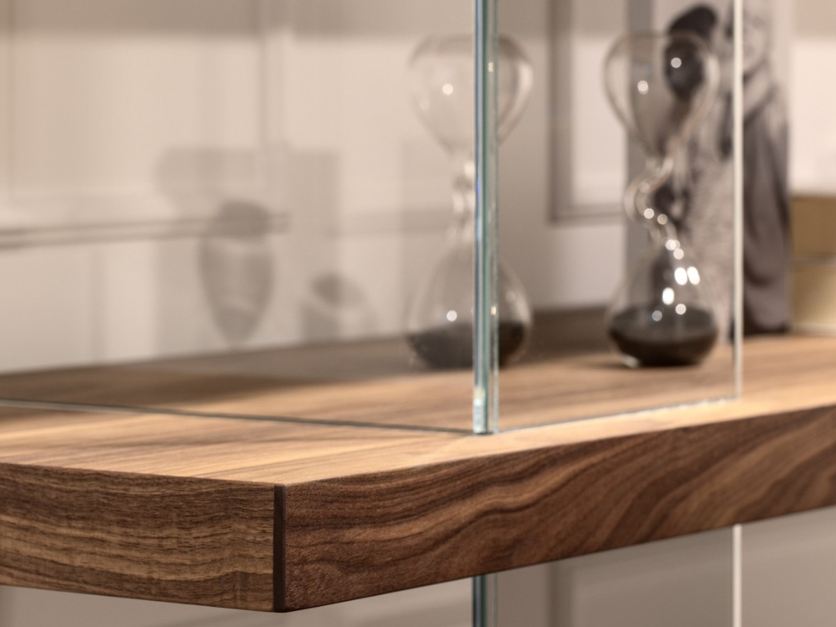 Riva 1920 Parentesi Modular Bookcase Walnut Without Knots