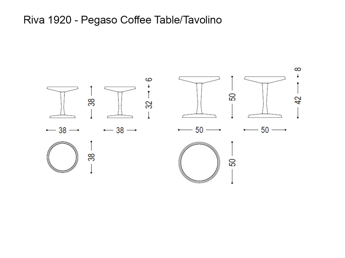 Riva 1920 Pegaso Coffee Table