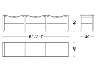 Riva 1920 Piazza Scala Bench