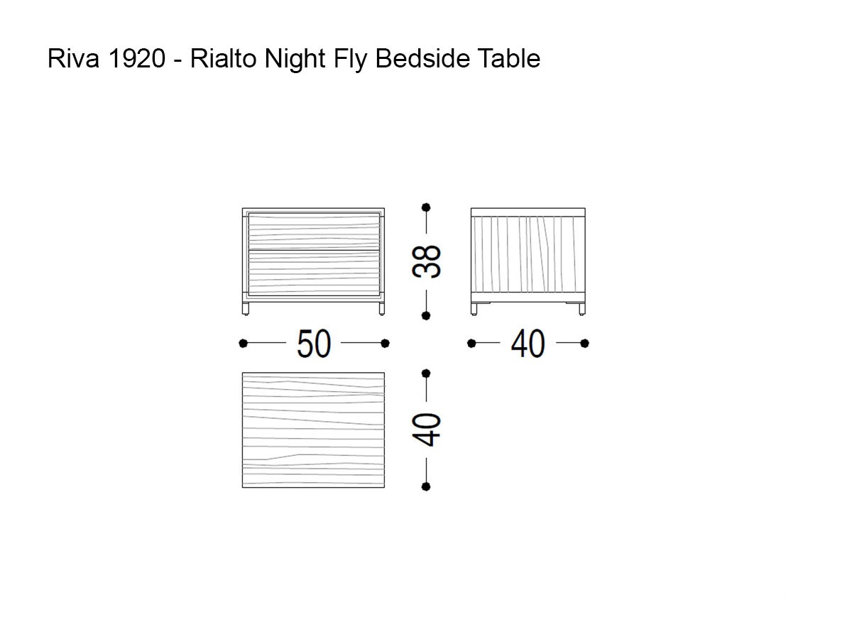 Riva 1920 Rialto Night Fly Bedside Table