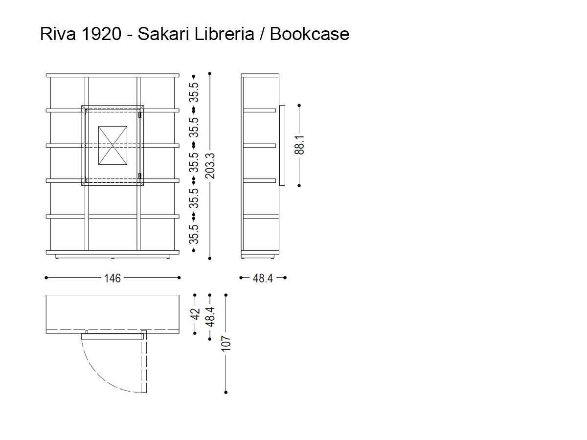 Riva 1920 Sakari Bookcase