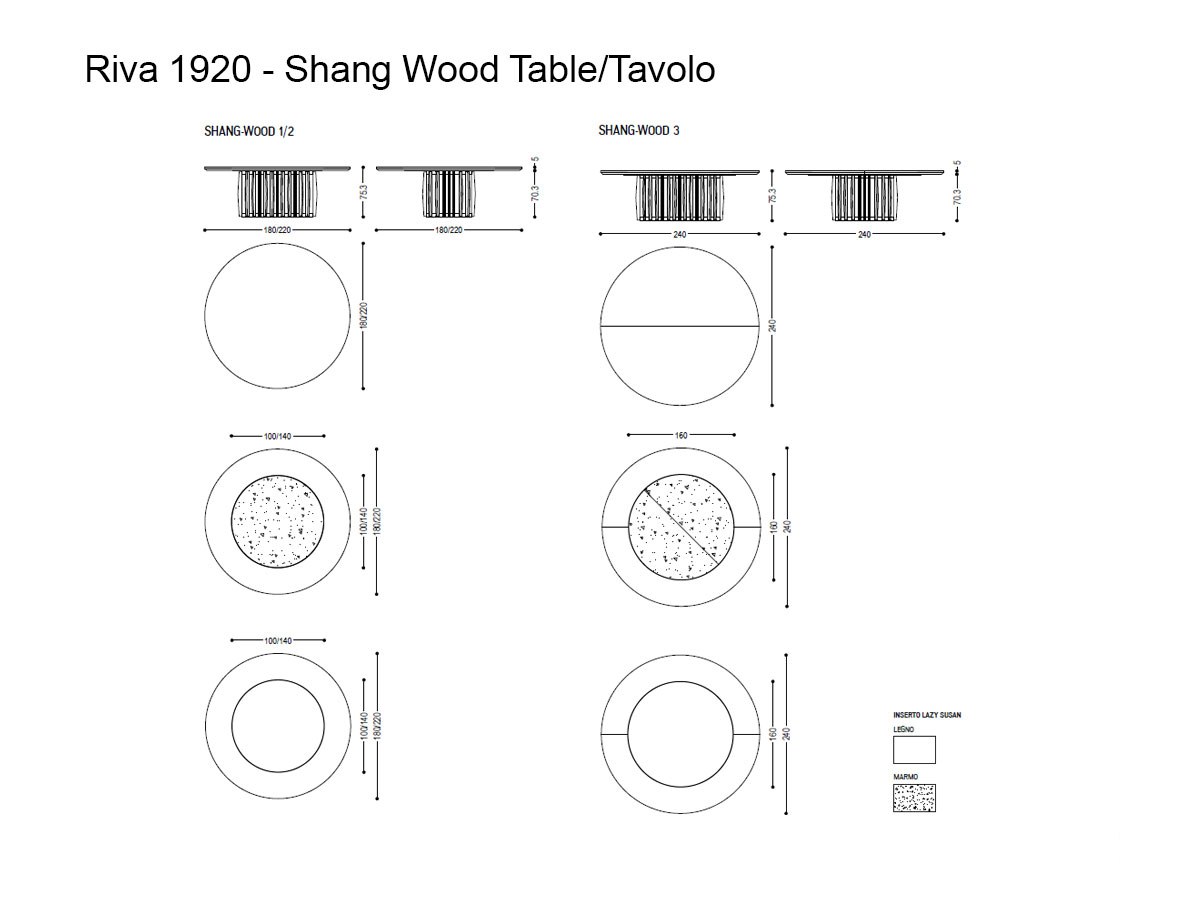 Riva 1920 Shang Wood Table
