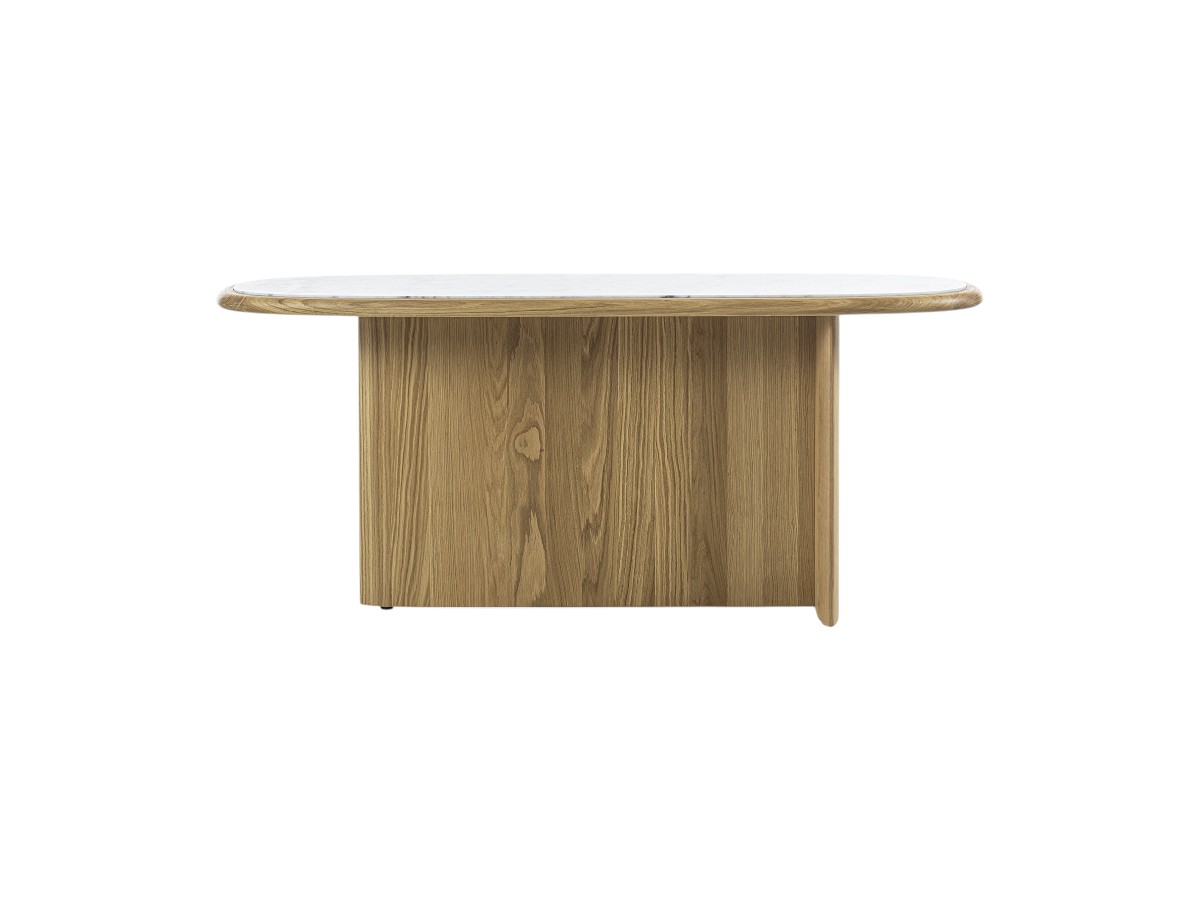 Riva 1920 Suiseki Console Oak Without Knots And Carrara Marble Top