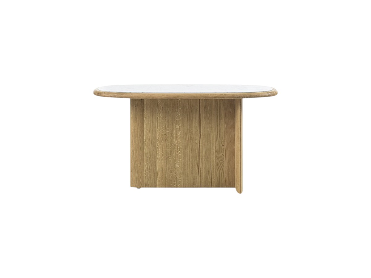Riva 1920 Suiseki Console Oak Without Knots And Carrara Marble Top
