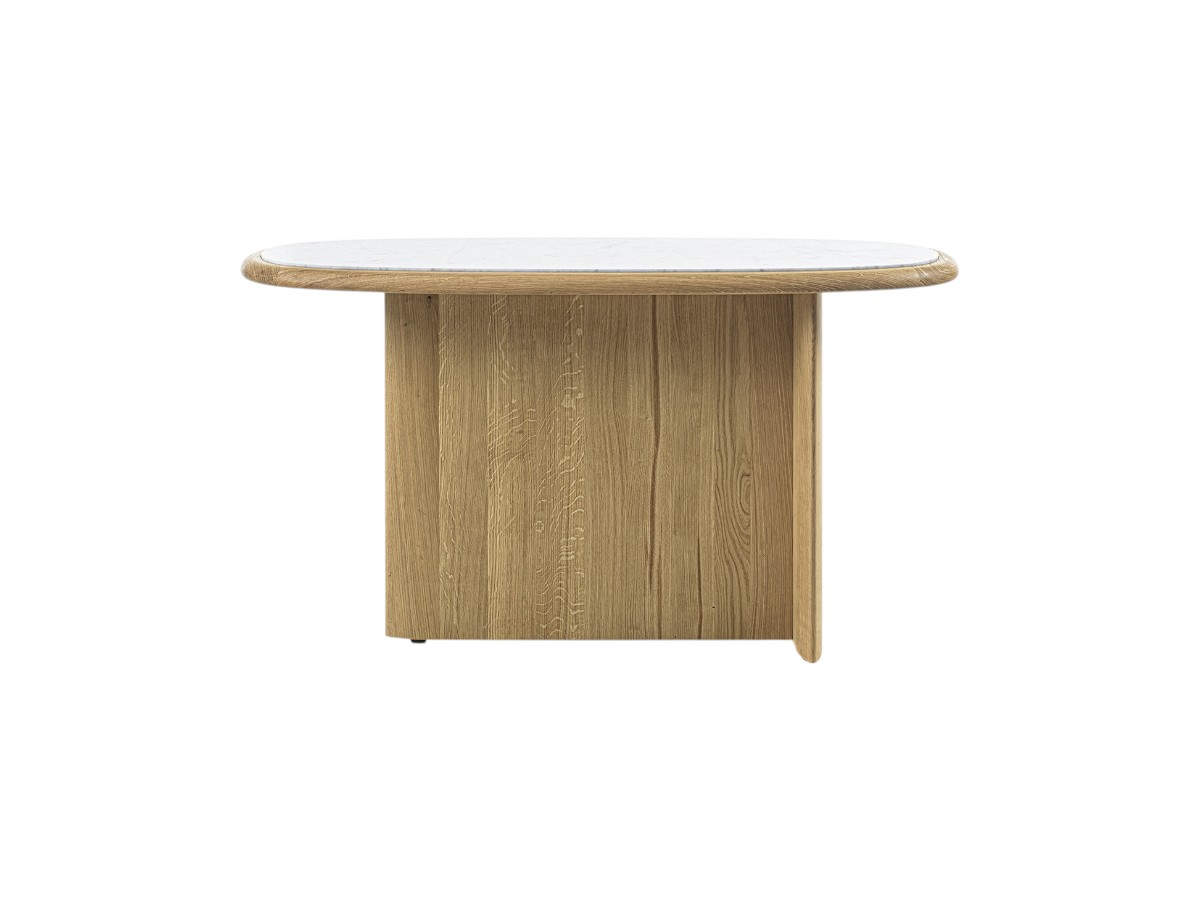 Riva 1920 Suiseki Console Oak Without Knots And Carrara Marble Top