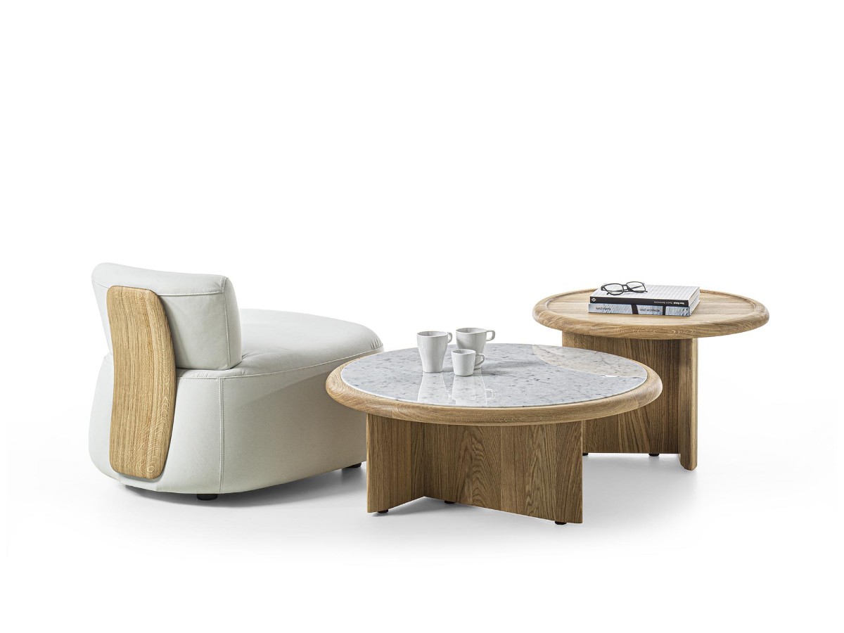 Riva 1920 Suiseki Side Table O 70 Cm Oak Without Knots