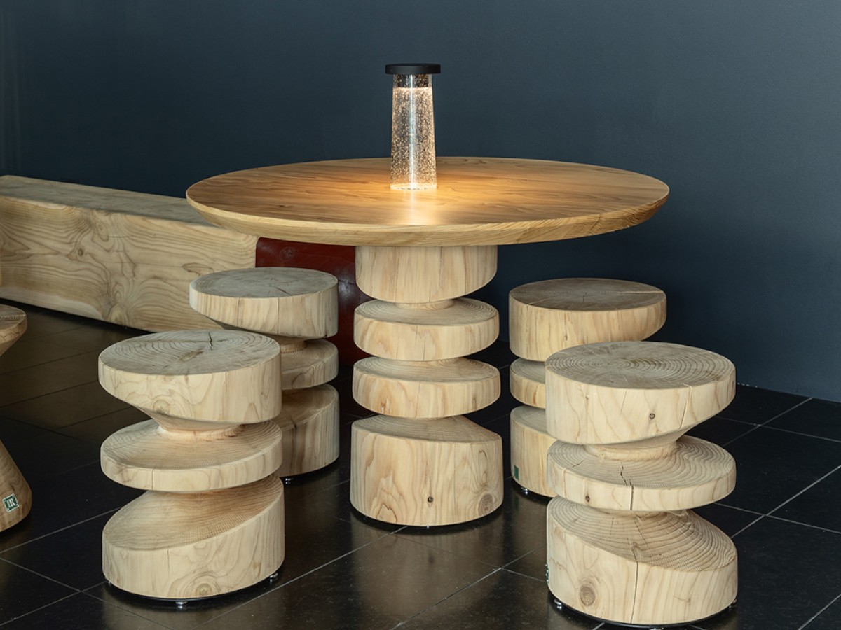 Riva 1920 Tornado Outdoor Stool Cedar
