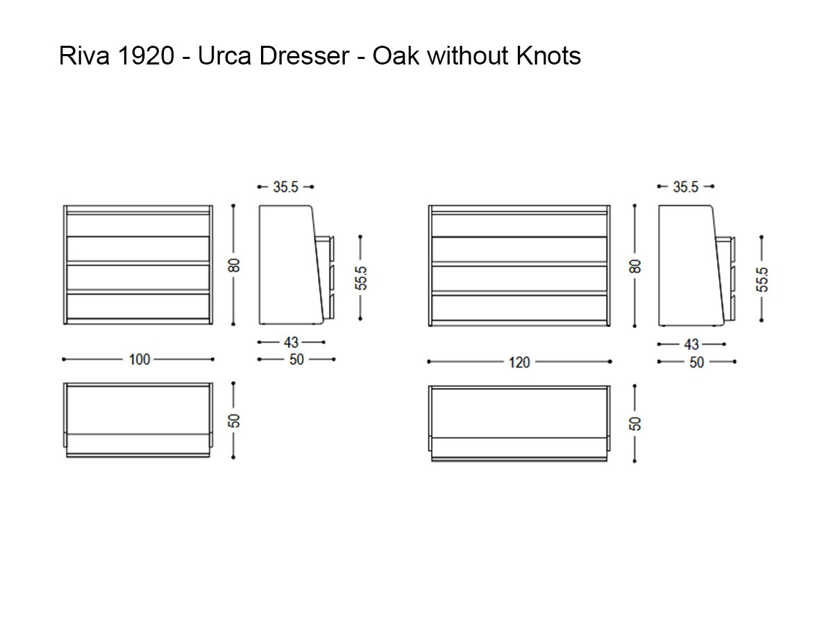 Riva 1920 Urca Dresser Oak Without Knots