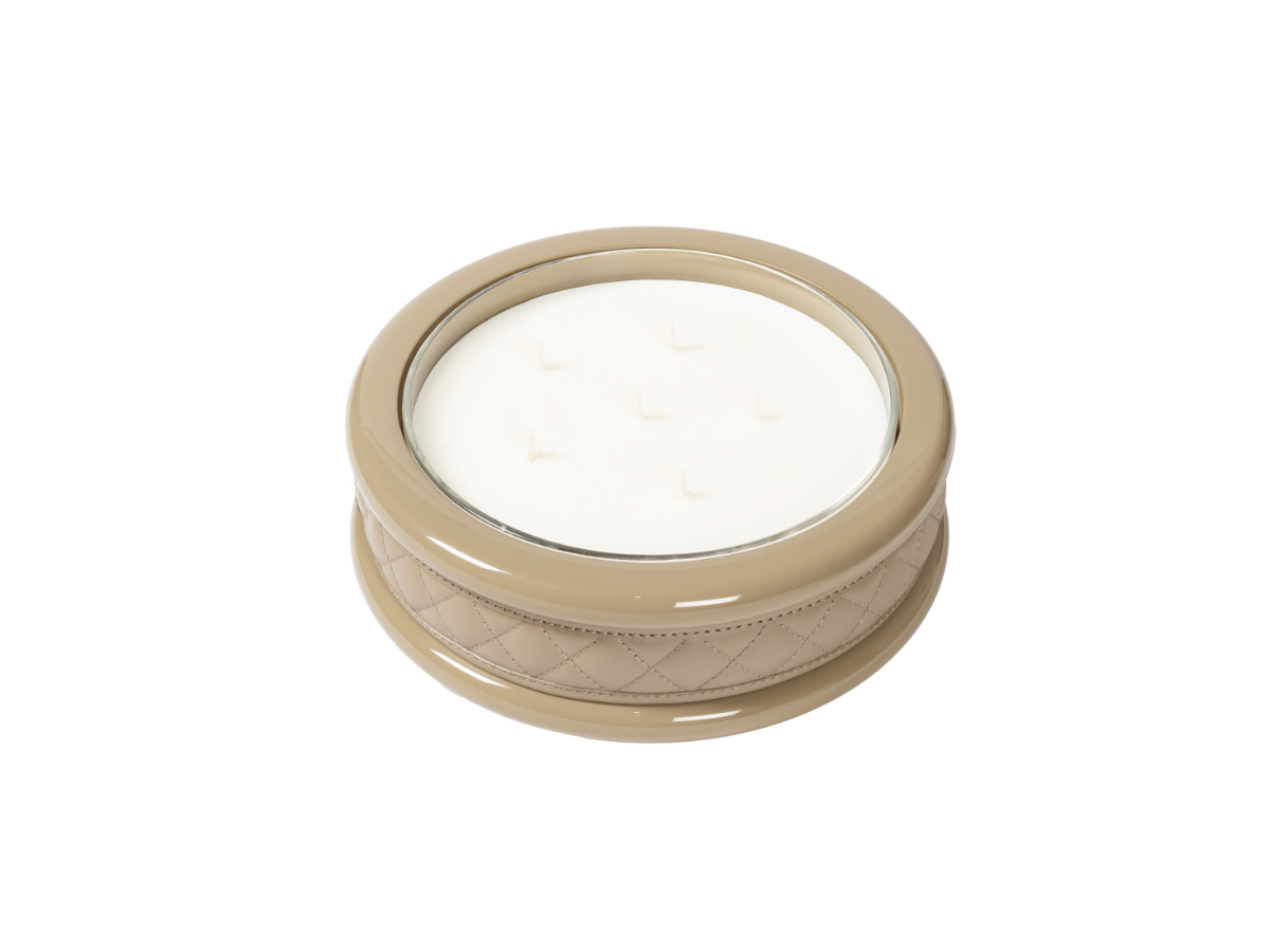 Подсвечник Riviere Maia Diamonds Leather & Lacquer