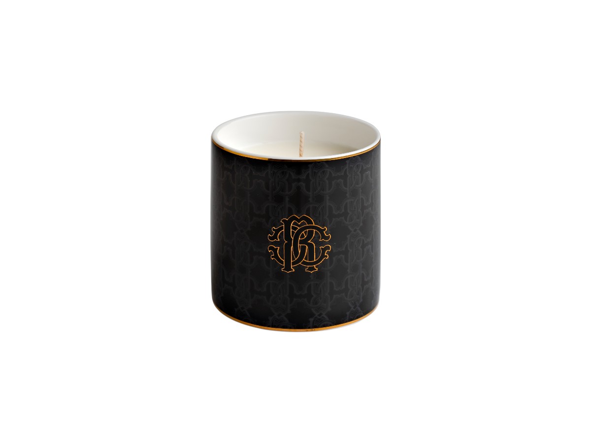 Свеча Roberto Cavalli Home Interiors Black Monogram, Ø 8.5