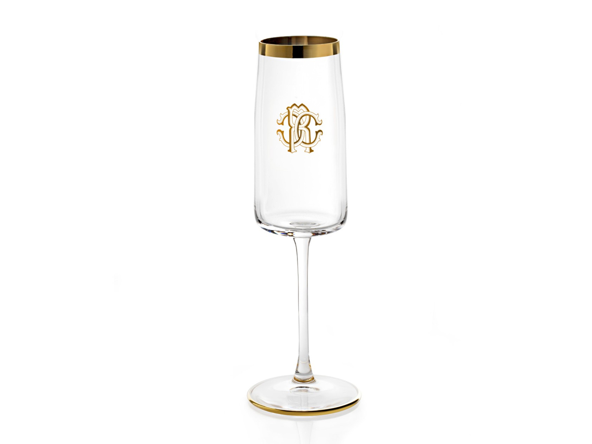 Бокал Roberto Cavalli Home Interiors New Monogram Gold, набор 2