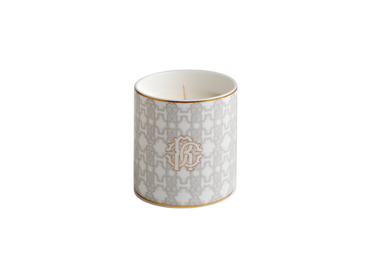 Свеча Roberto Cavalli Home Interiors White Monogram Gold