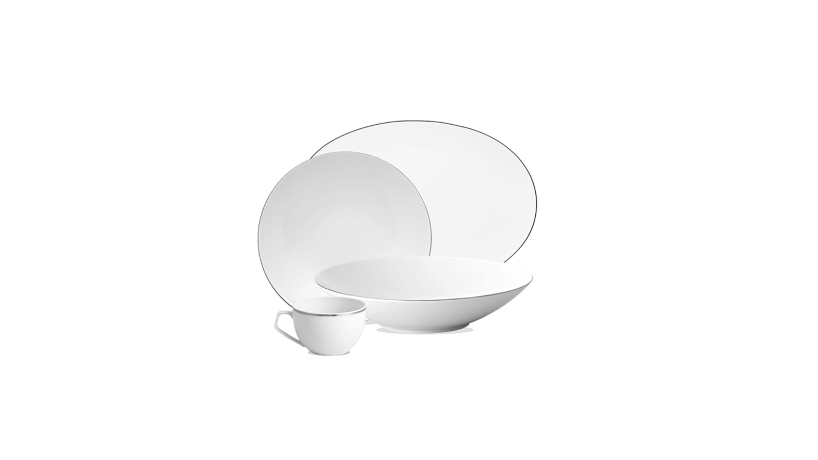 Тарелка Rosenthal Tac Gropius Platin Set, столовая