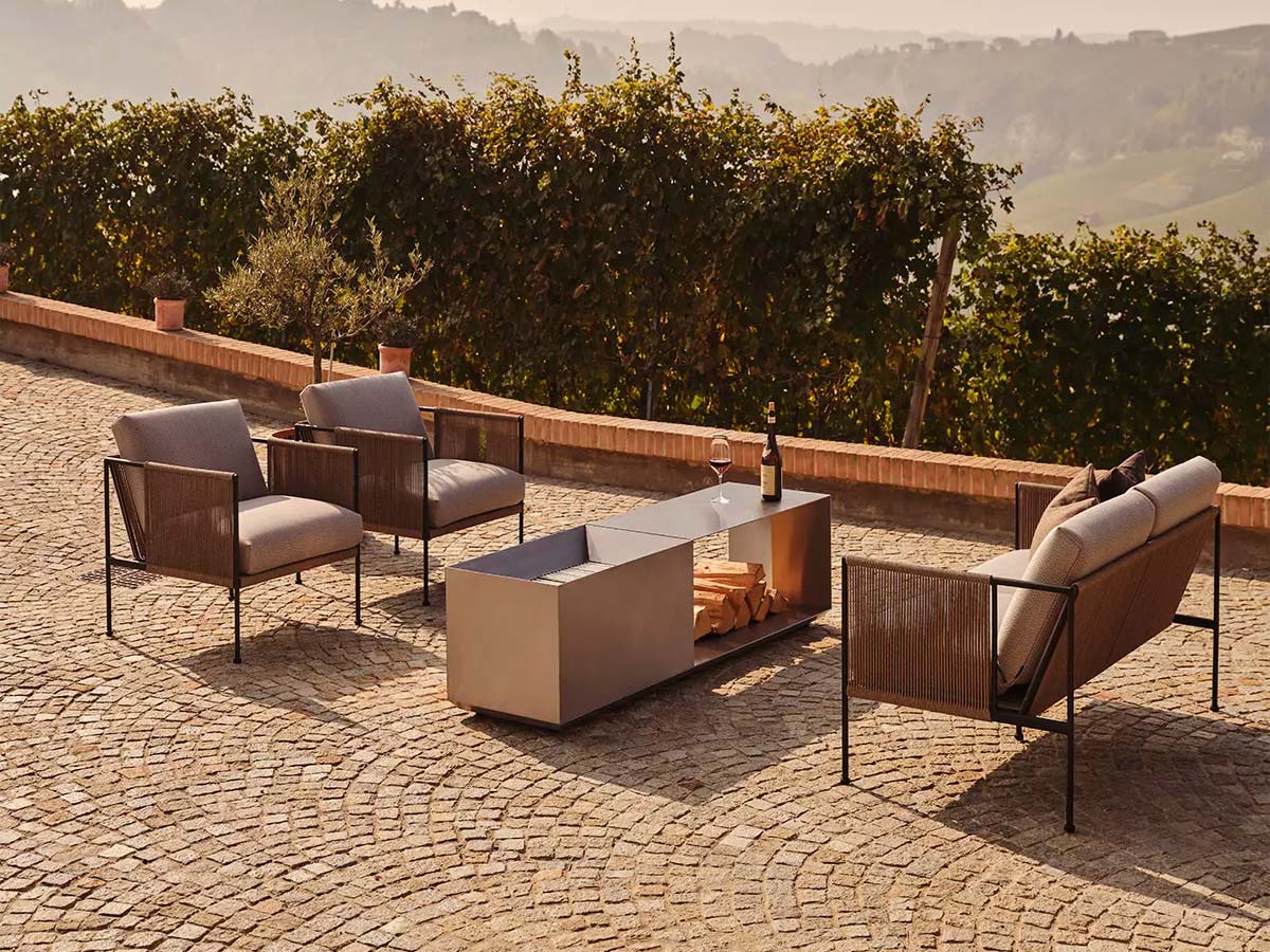 Roshults Brazier Firepit Brushed Stainless Steel