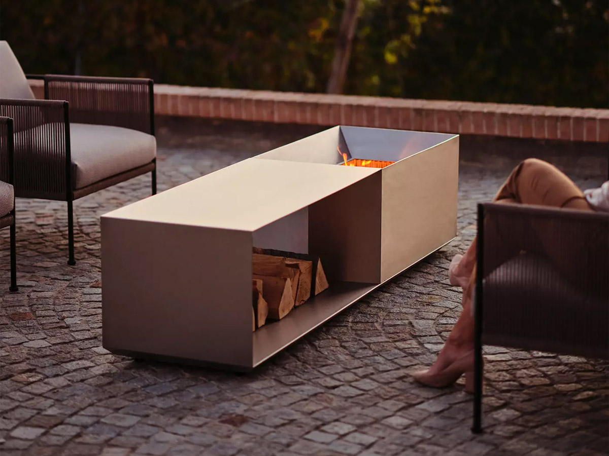 Roshults Brazier Firepit Brushed Stainless Steel