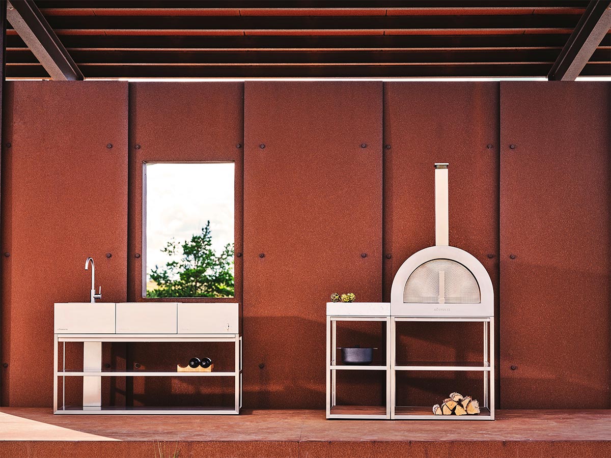 Roshults Open Kitchen Wood Oven Sideboard Marble