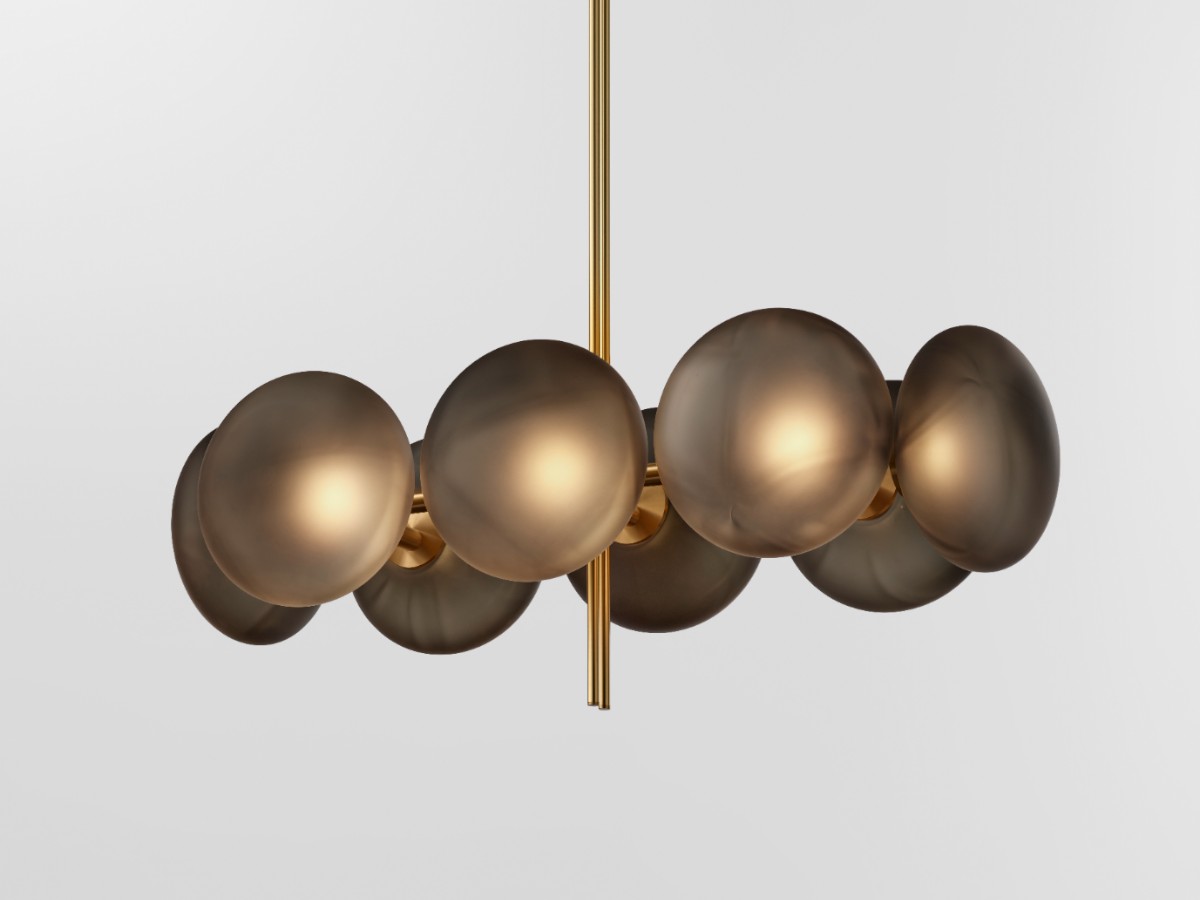 Ross Gardam Aeris Linear 108 Chandelier Brass
