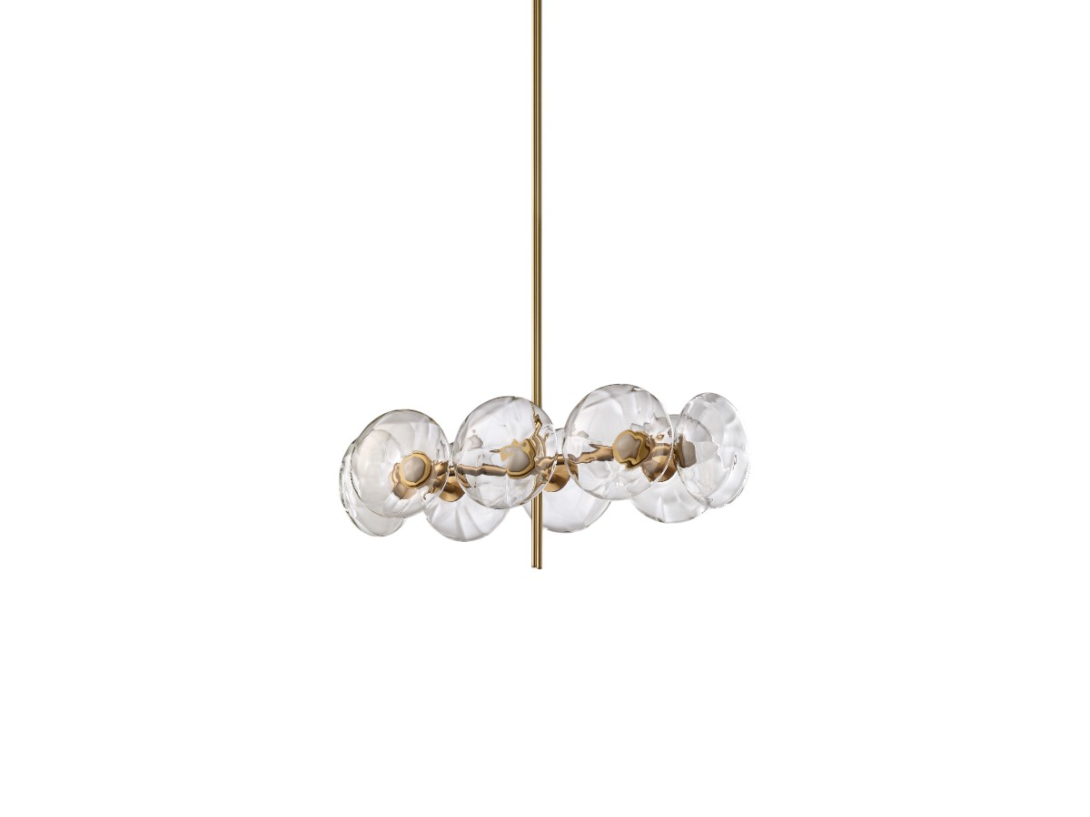 Ross Gardam Aeris Linear 108 Chandelier Brass