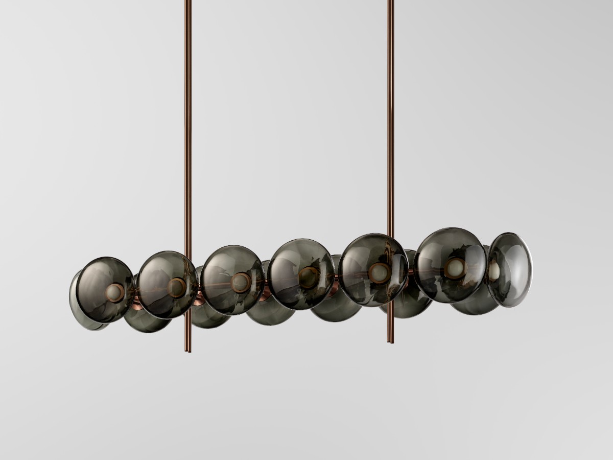 Ross Gardam Aeris Linear 214 Chandelier Bronzed