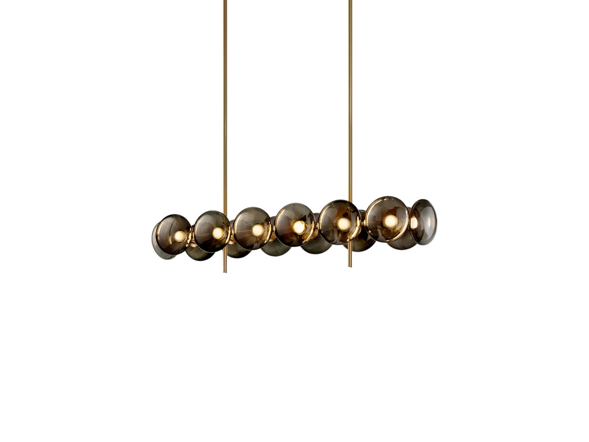 Ross Gardam Aeris Linear 214 Chandelier Brass