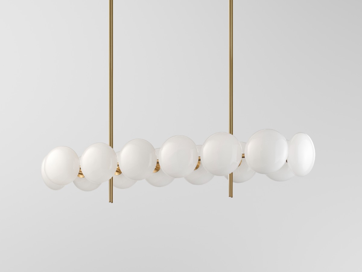 Ross Gardam Aeris Linear 214 Chandelier Brass