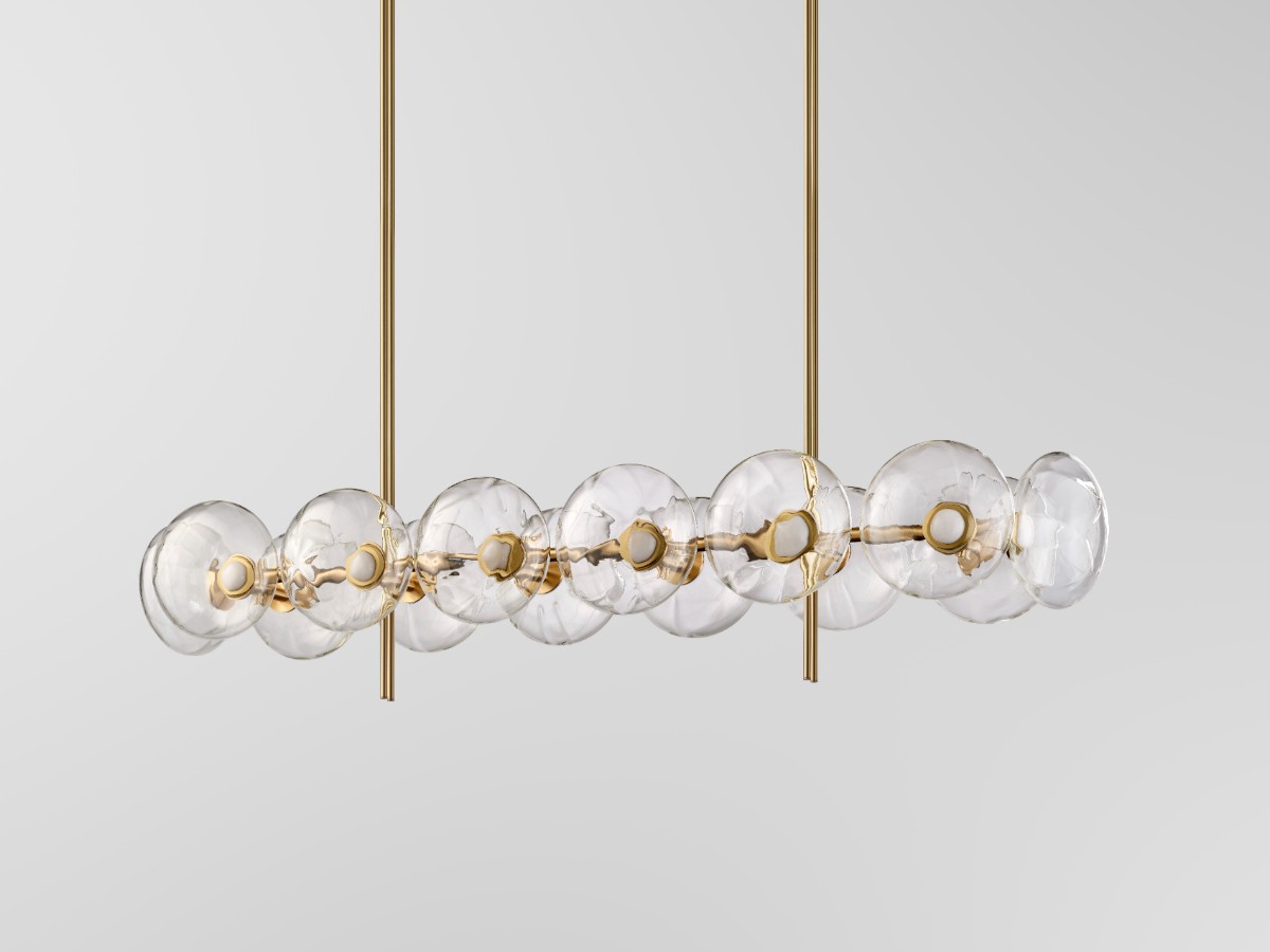 Ross Gardam Aeris Linear 214 Chandelier Brass