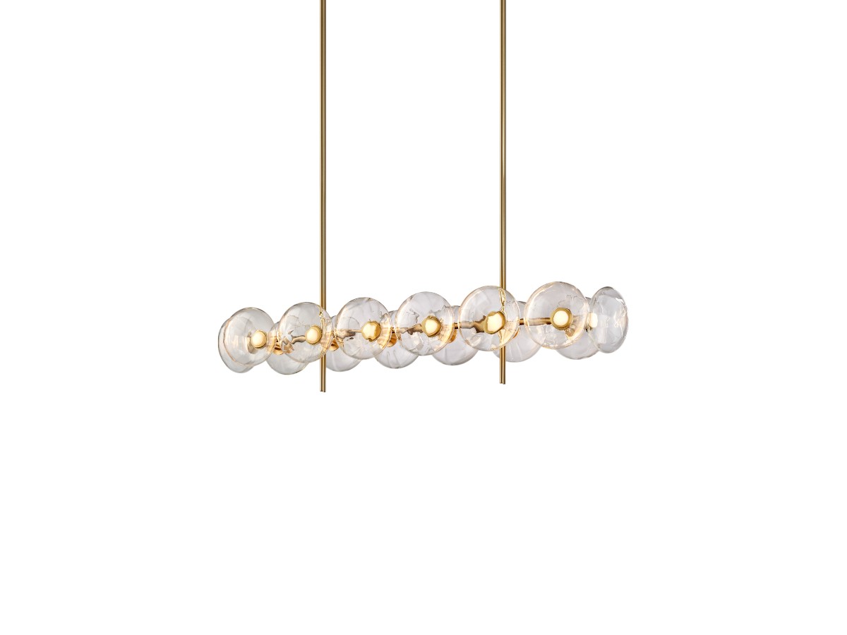 Ross Gardam Aeris Linear 214 Chandelier Brass