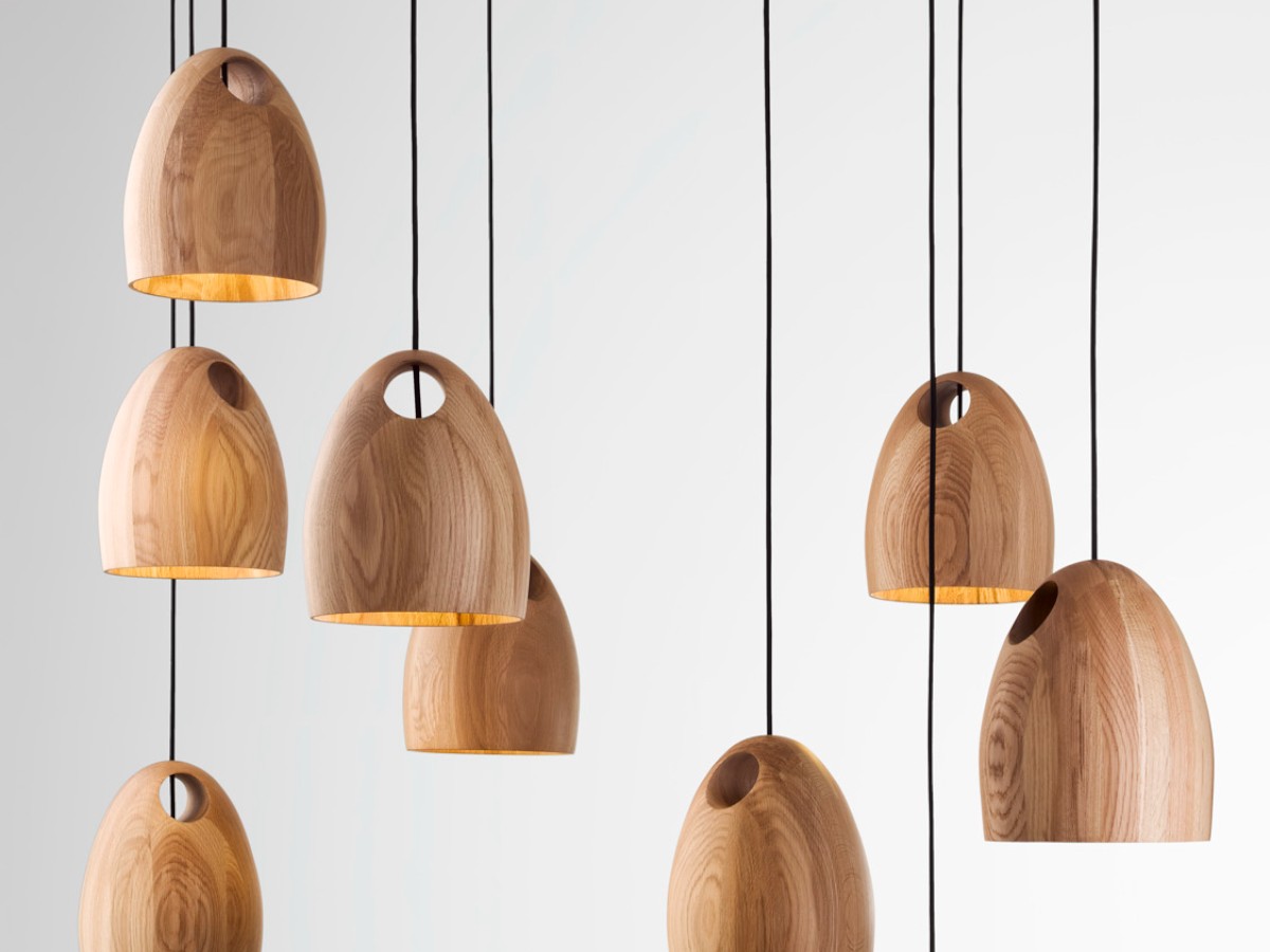 Ross Gardam Oak Standard Suspension Lamp