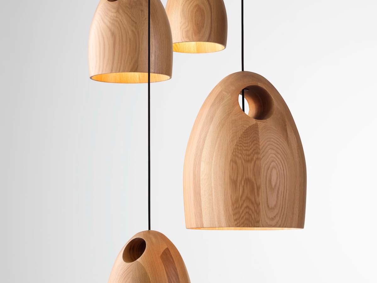 Ross Gardam Oak Standard Suspension Lamp