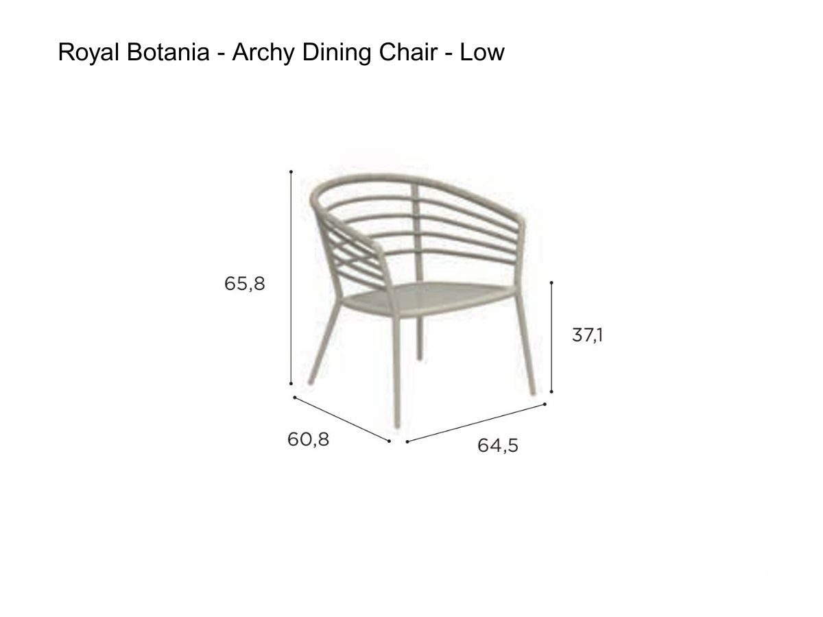 Royal Botania Archy Dining Chair Low
