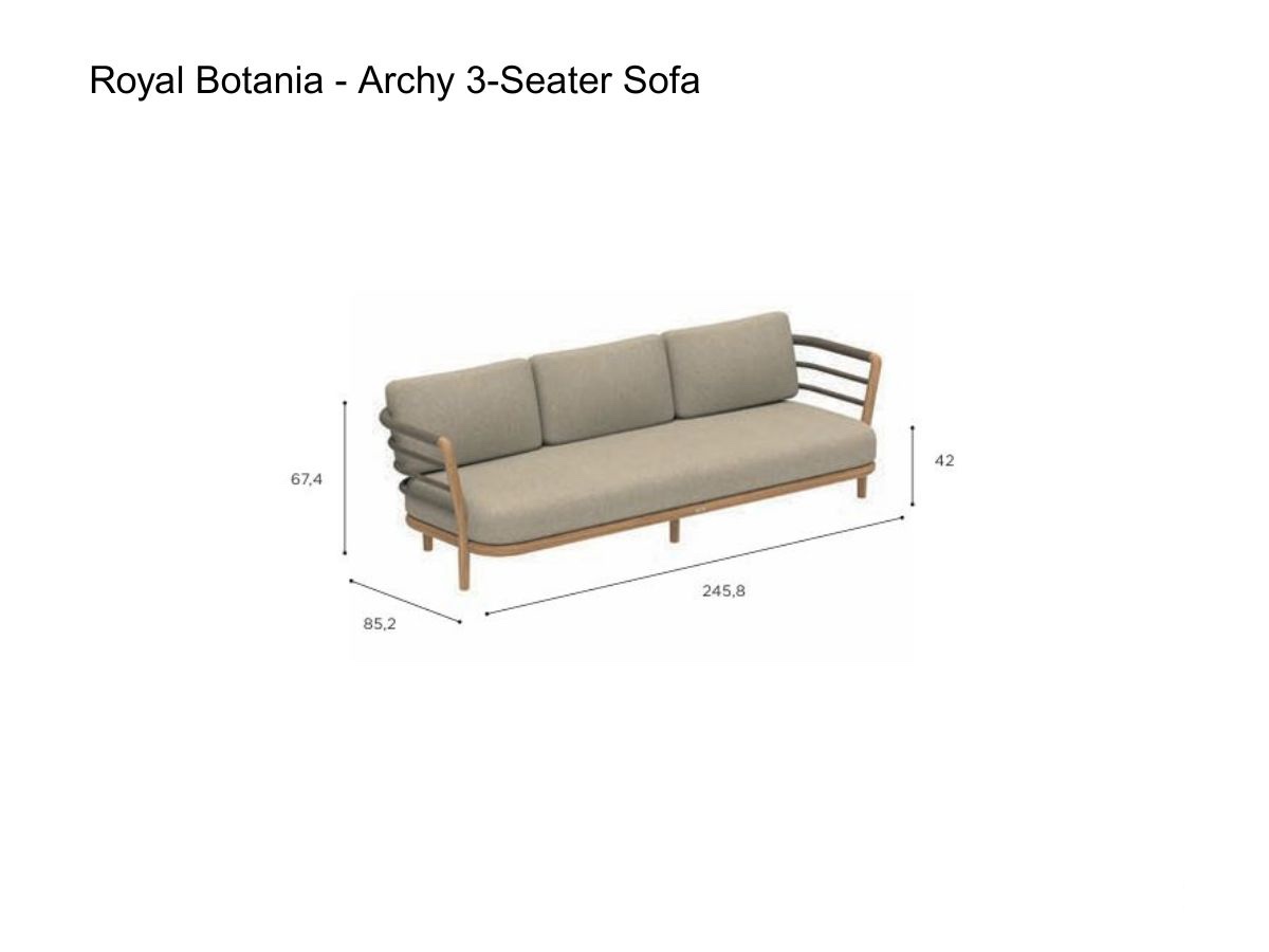 Royal Botania Archy 3 Seater Sofa