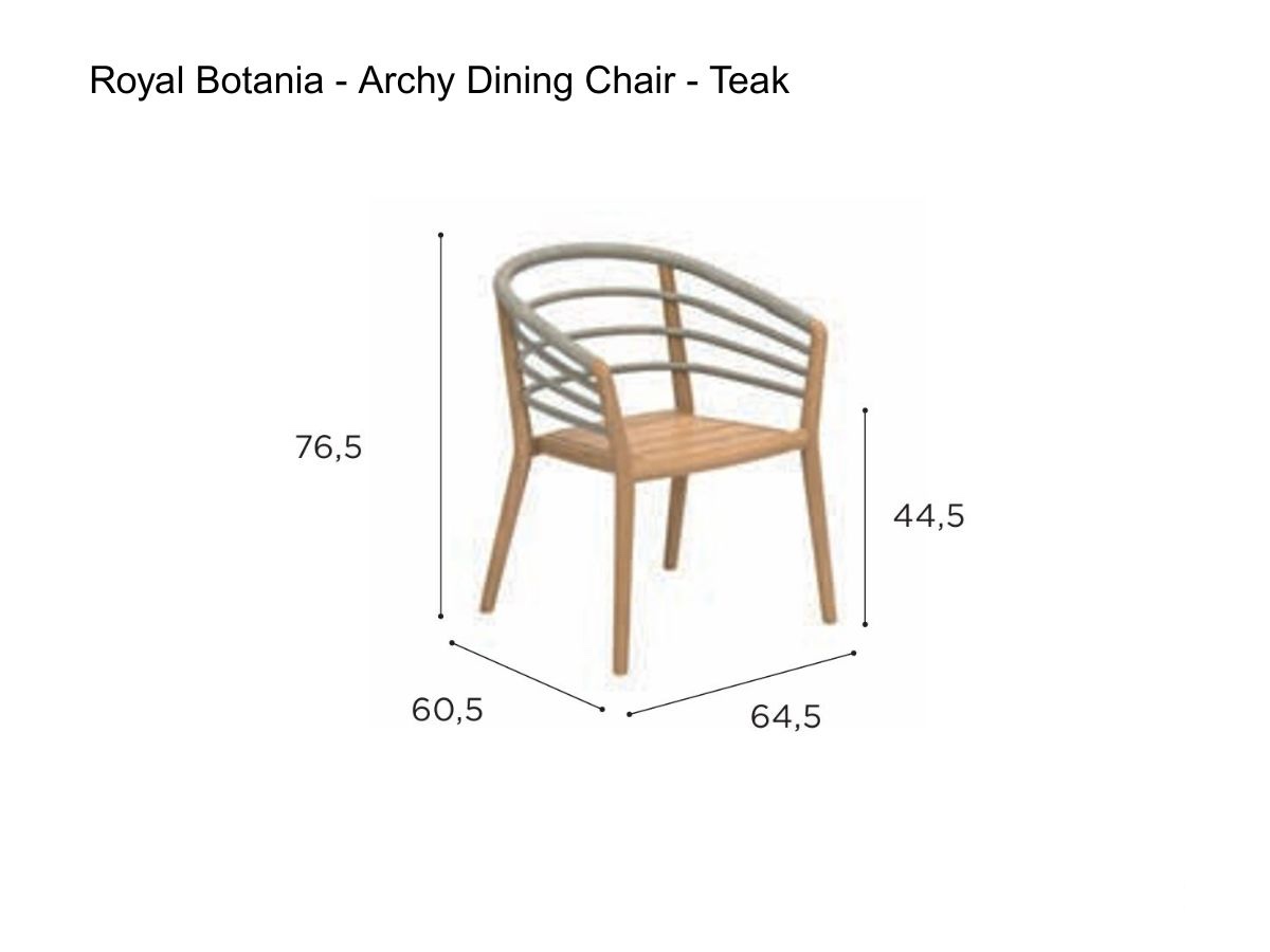 Royal Botania Archy Dining Chair Teak