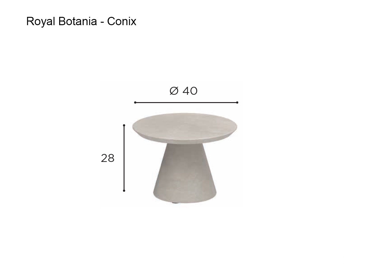Royal Botania Conix Side Table O 40