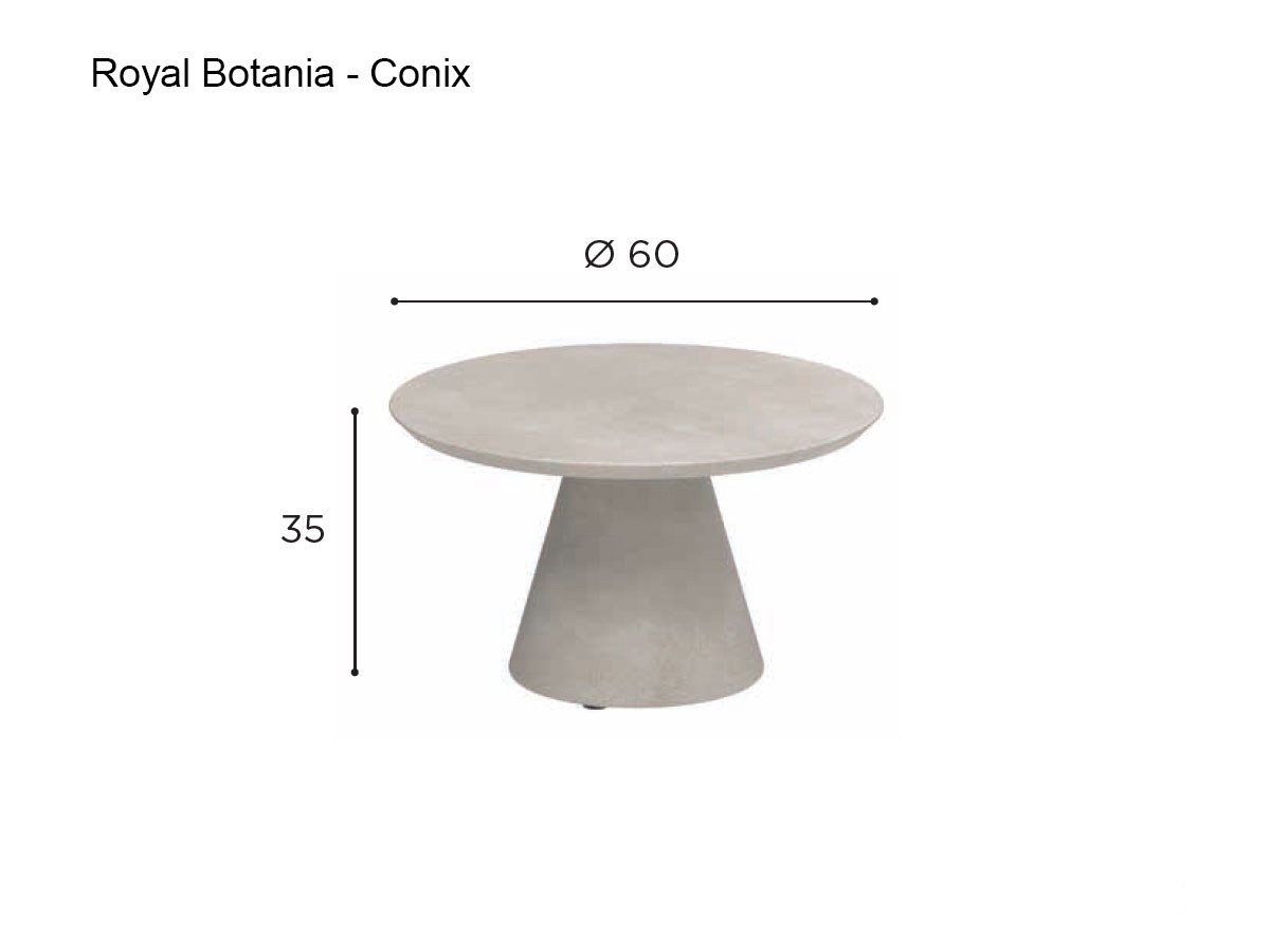 Royal Botania Conix Side Table O 60