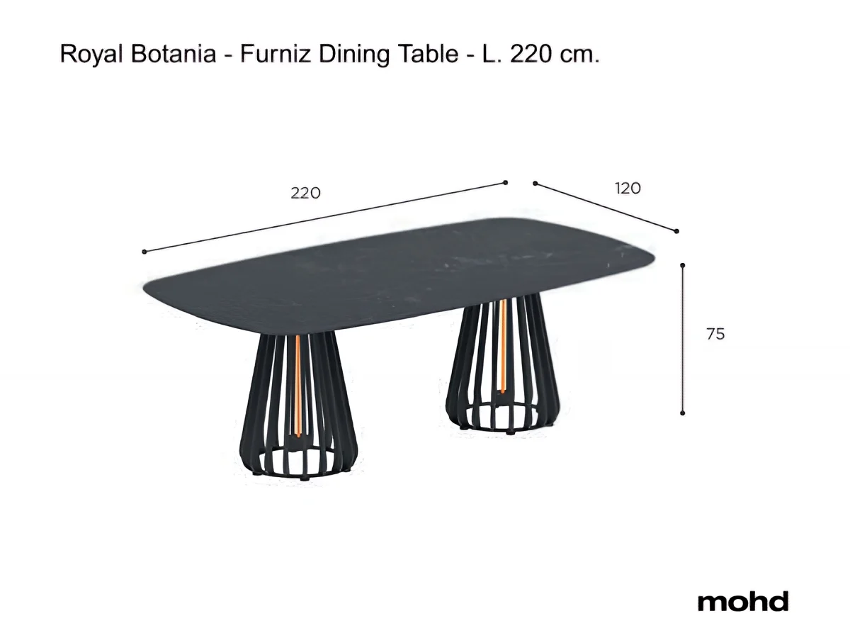 Royal Botania Furniz Dining Table L 220 Cm