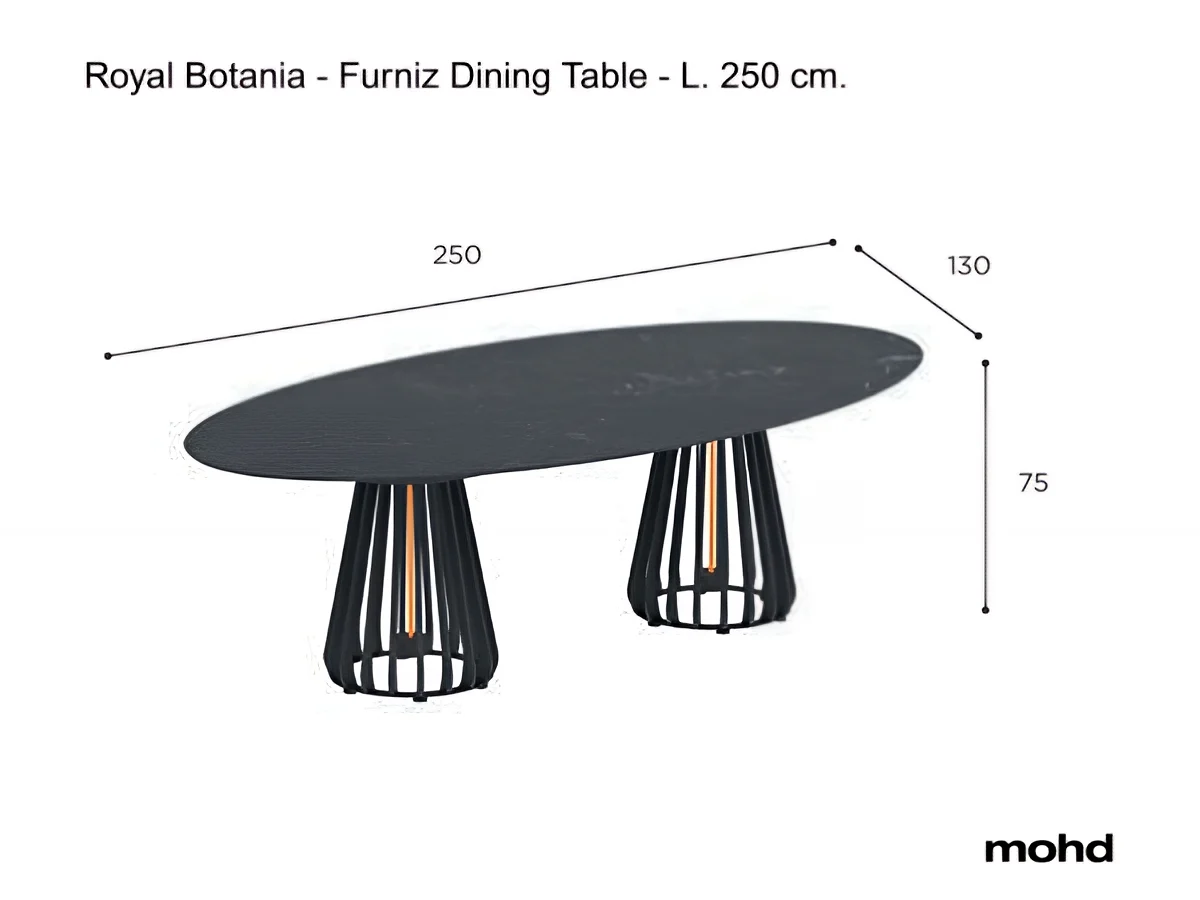 Royal Botania Furniz Dining Table L 250 Cm