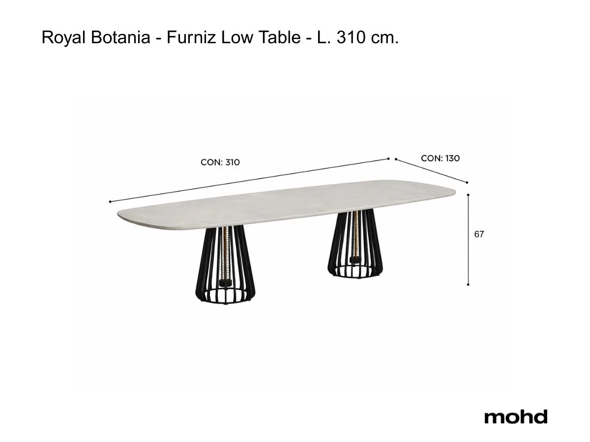 Royal Botania Furniz Low Table L 310 Cm
