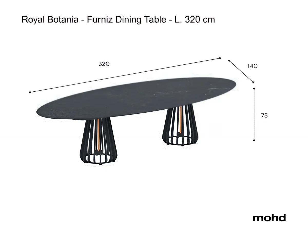Royal Botania Furniz Dining Table L 320 Cm