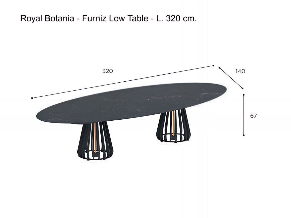 Royal Botania Furniz Low Table L 320 Cm