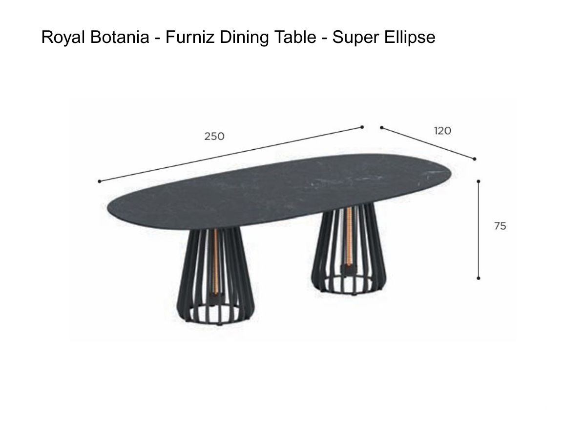 Royal Botania Furniz Dining Table Super Ellipse