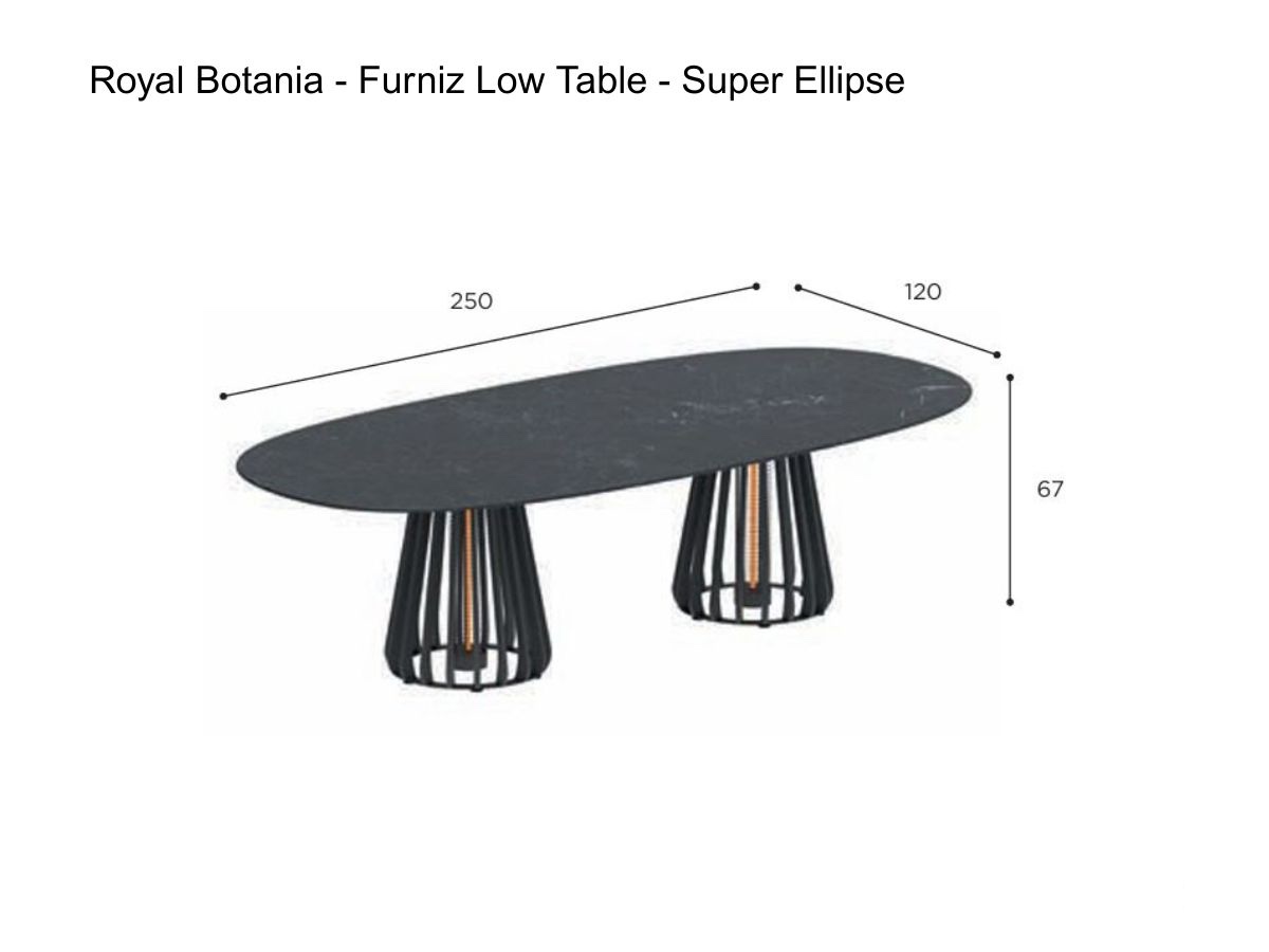 Royal Botania Furniz Low Table Super Ellipse