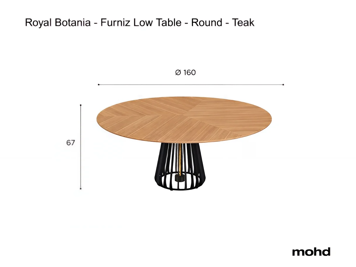 Royal Botania Furniz Low Table Round Teak
