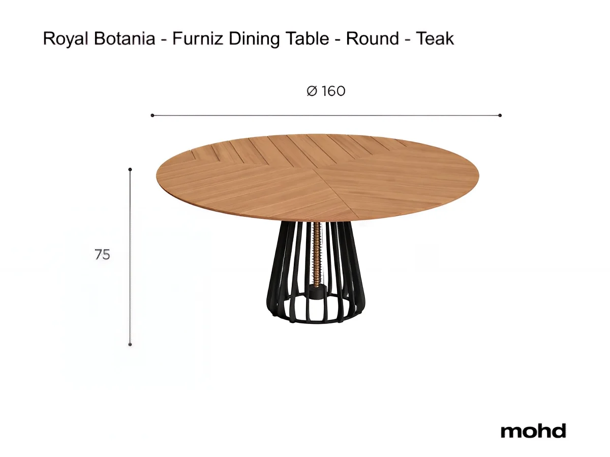 Royal Botania Furniz Dining Table Round Teak
