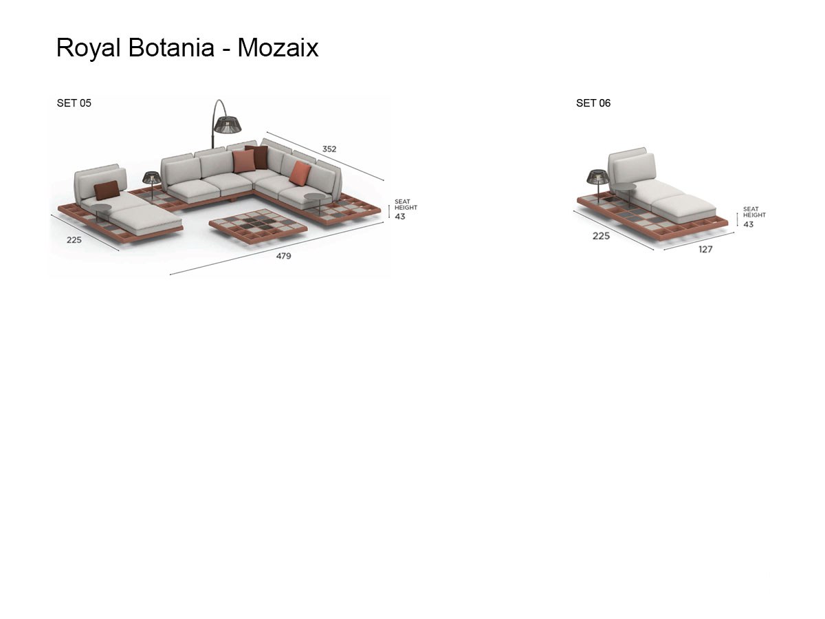 Royal Botania Mozaix Sofa Collection