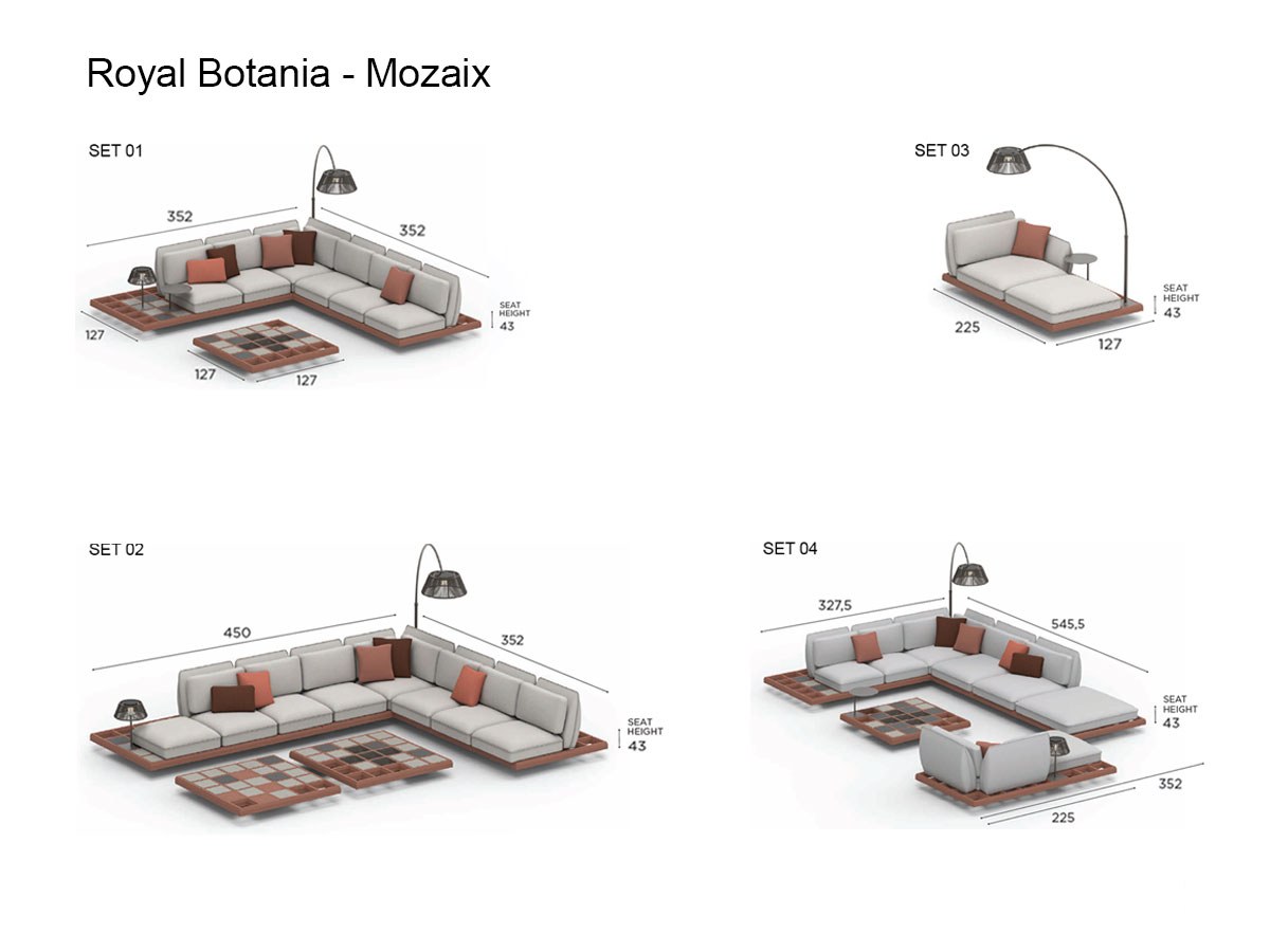 Royal Botania Mozaix Sofa Collection