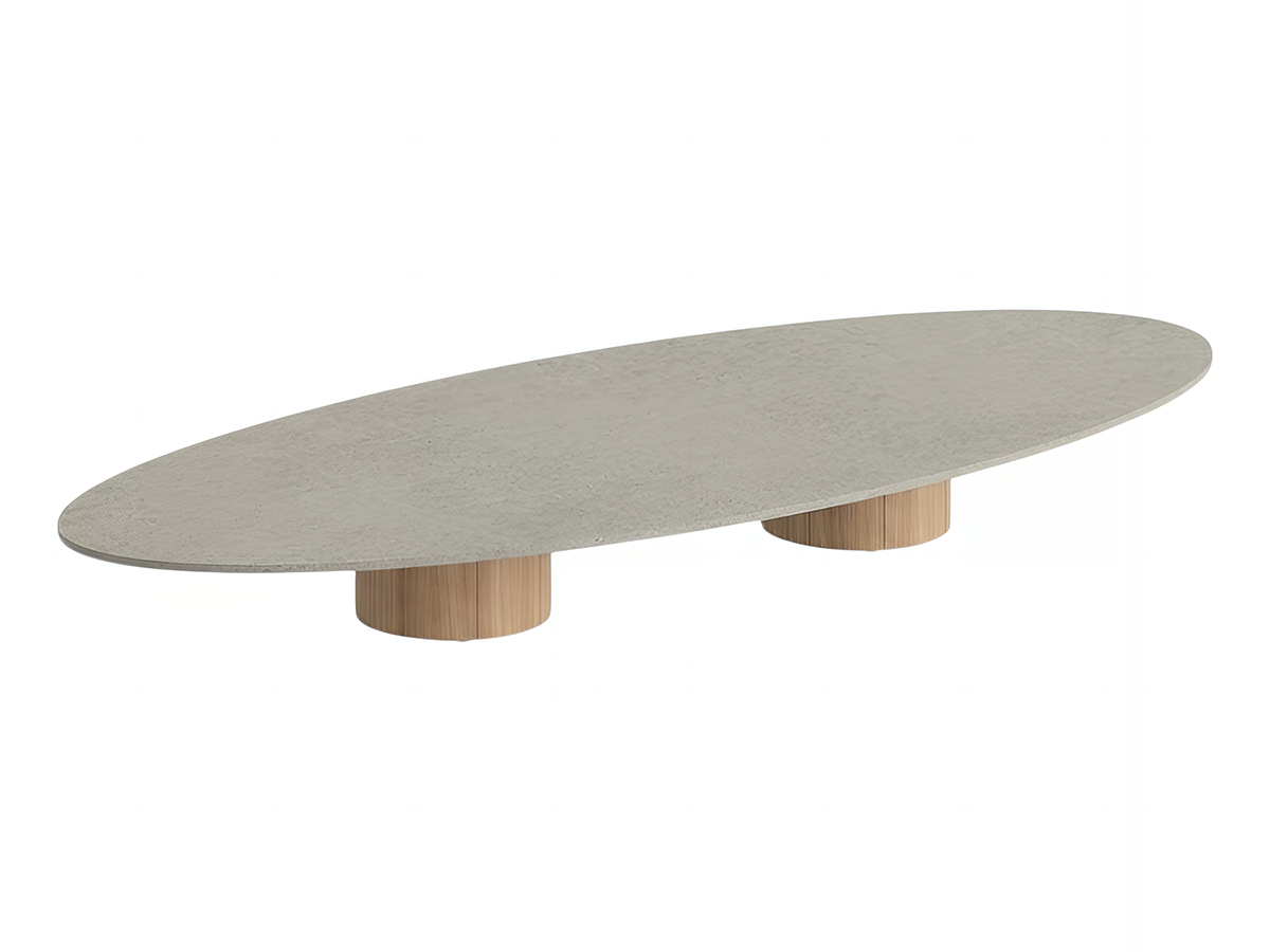 Royal Botania Regaliz Coffee Table Ellipse Concrete Top